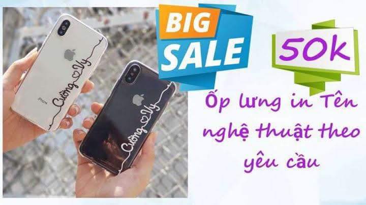 Chỉ #50k có ngay ốp lưng cực đẹp mang tên bạn