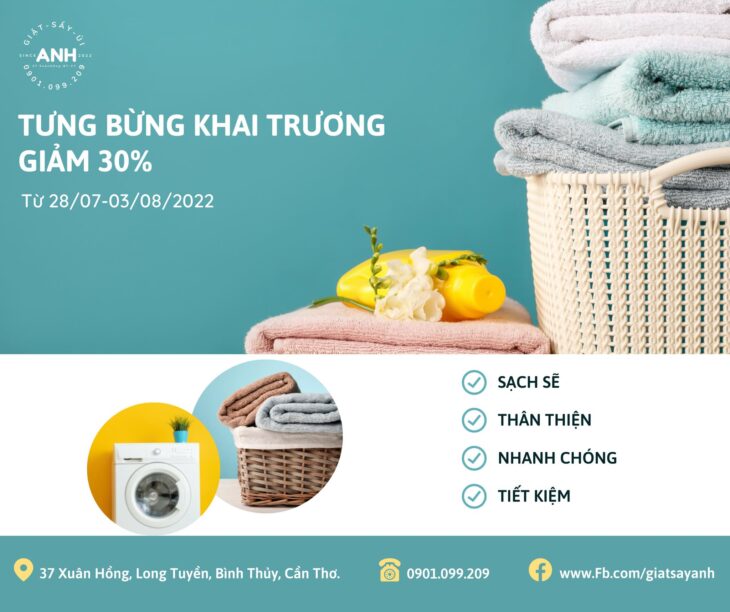 Tưng bừng khai trương Giặt Sấy ANH