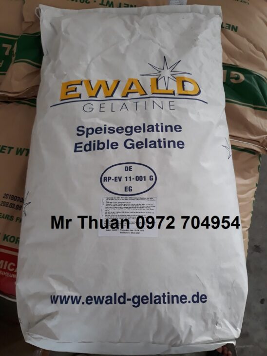 phụ gia làm dày và tạo dẻo Gelatin