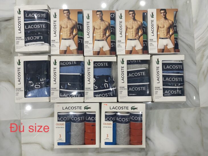 Set quần boxer nam Lacoste chính hãng nhập Mỹ