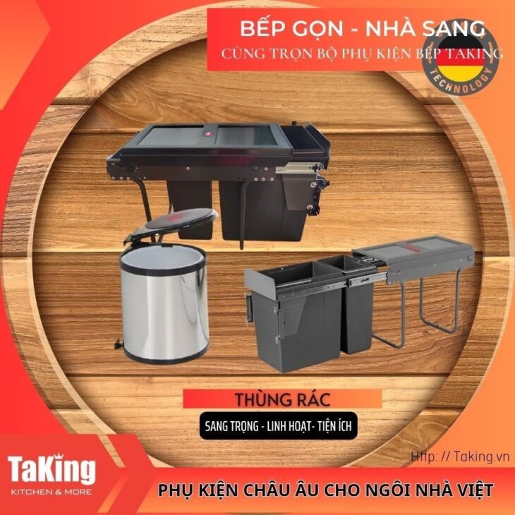 Thùng rác đôi 2 ngăn tiện lơi TaKing Thùng rác đôi 2 ngăn tiện lơi TaKing