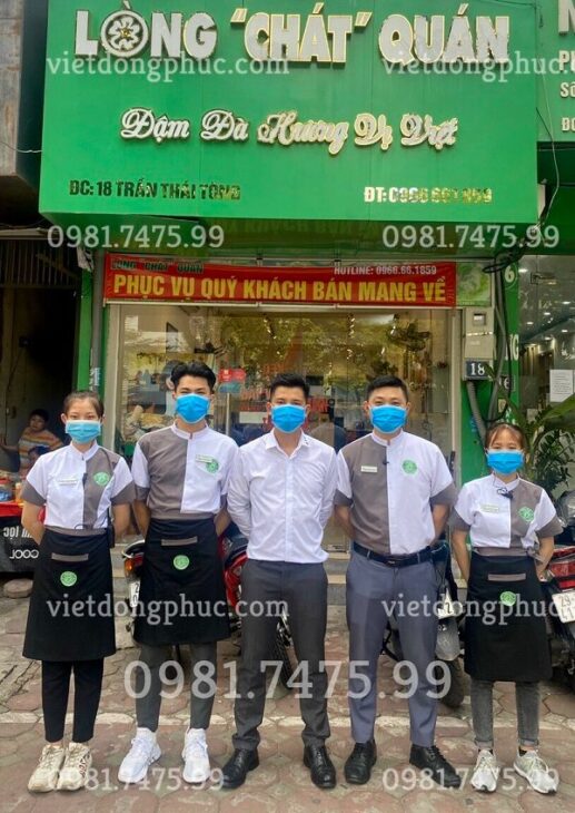 Đồng phục nhà hàng ăn uống trẻ trung, bền đẹp – Miễn phí thiết kế
