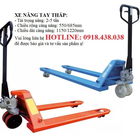Xe nâng tay thấp tải trọng 2 tấn giá chỉ từ hơn 3 triệu mới 100%