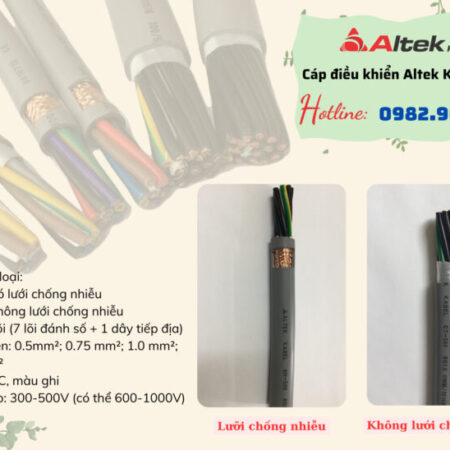 Cáp điều khiển Altek Kabel 8 lõi dây đánh số