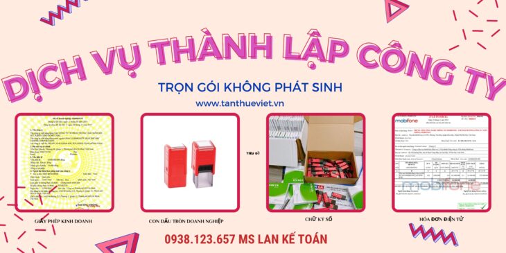 Dịch vụ kế toán, thành lập công ty trọn gói siêu tiết kiệm, 7 ngày có hóa đơn