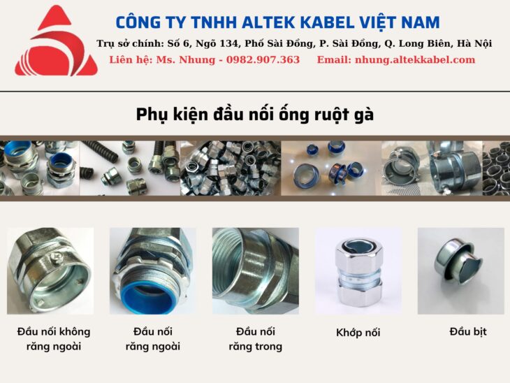 Cung cấp phụ kiện đầu nối ống ruột gà giá sỉ