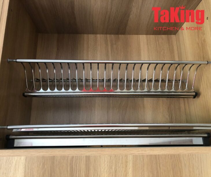 Kệ bát đĩa cố định chữ V 2 tầng TaKing hiện đại