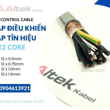 Dây điều khiển 12 lõi lưới đồng đan chống nhiễu 0.5mm
