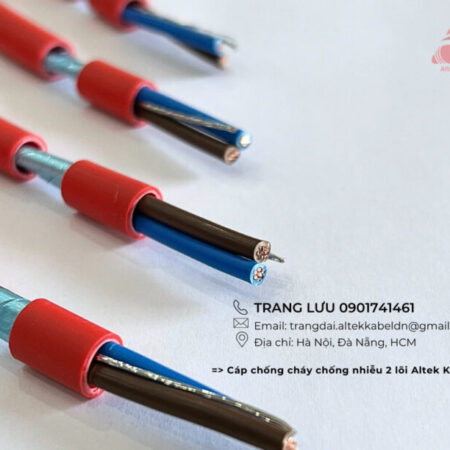 Cáp chống cháy 2×1.5mm2 chống nhiễu Altek Kabel Cáp chống cháy 2×1.5mm2 chống nhiễu Altek Kabel
