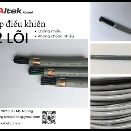 Cáp điều khiển 12 lõi Altek Kabel lõi đồng 100%, dây đánh số