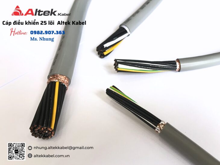 Cáp điều khiển 25G cáp tròn nhiều sợi đồng mềm