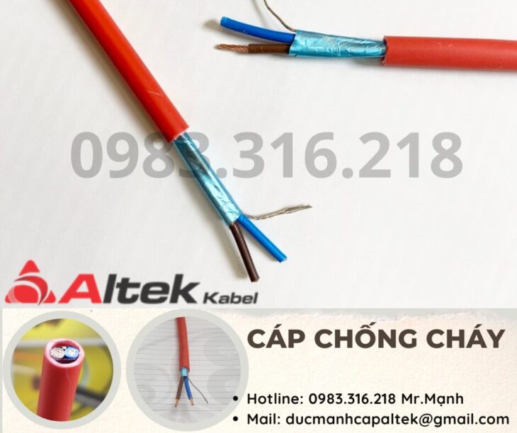 Cáp chống cháy chống nhiễu 2×1.0 Altek Kabel