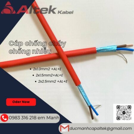 Cáp chống cháy chống nhiễu 2×1.0 Altek Kabel Cáp chống cháy chống nhiễu 2×1.0 Altek Kabel