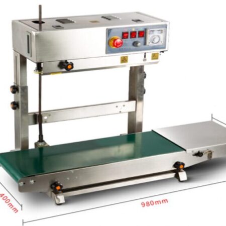 Máy hàn miệng túi liên tục dạng đứng có indate Máy hàn miệng túi liên tục dạng đứng có indate