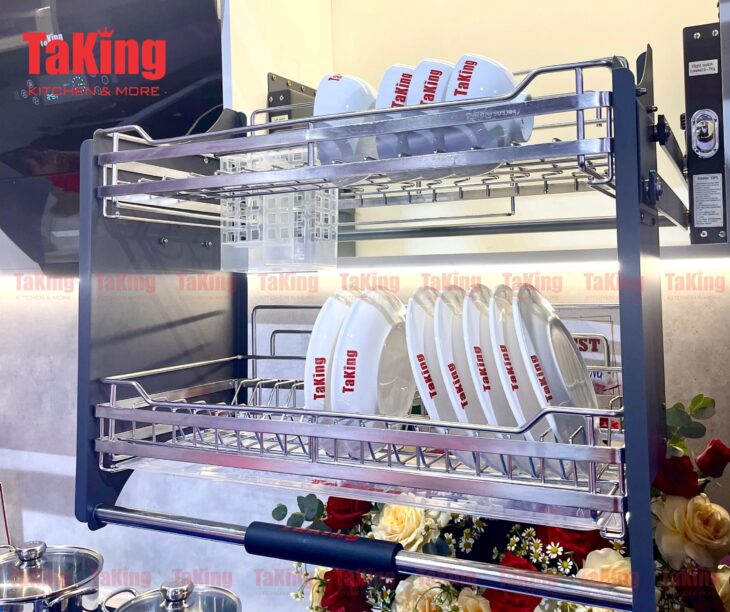 Kệ bát đĩa nâng hạ cao cấp, hiện đại, thông minh TaKing