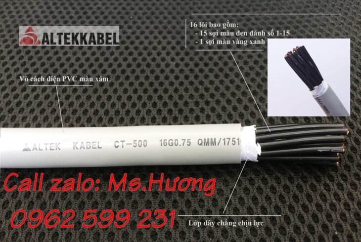 Cáp 16 lõi / Cáp điều khiển / Cáp chống nhiễu chất lượng cao