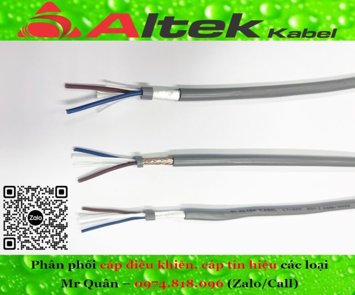 Altek Kabel: Cáp điều khiển 2×1.5 bọc kim chống nhiễu
