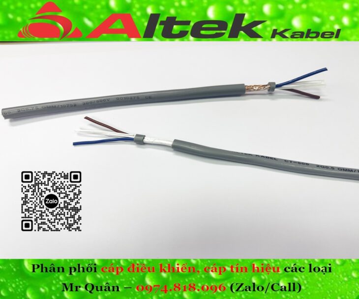 Altek Kabel: Cáp điều khiển 2×1.5 bọc kim chống nhiễu