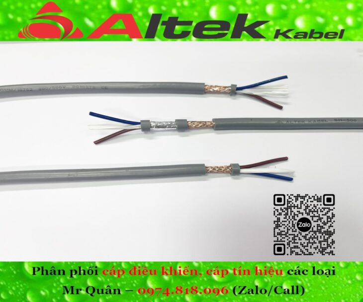 Altek Kabel: Cáp điều khiển 2×1.5 bọc kim chống nhiễu