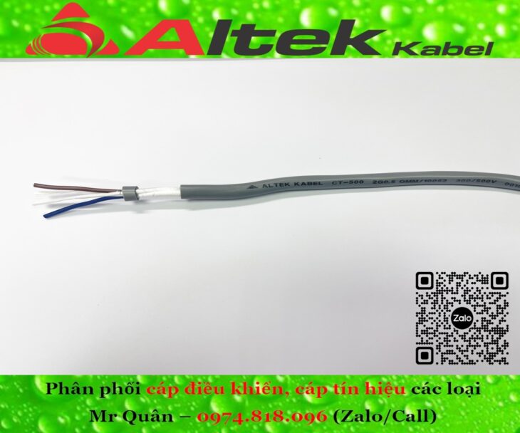 Altek Kabel: Cáp điều khiển 2×1.5 bọc kim chống nhiễu