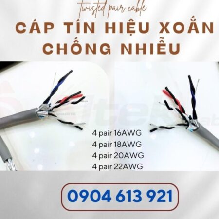 Cáp xoắn tín hiệu chống nhiễu / Twisted pair shield Cable 18AWG Altek Kabel Cáp xoắn tín hiệu chống nhiễu / Twisted pair shield Cable 18AWG Altek Kabel
