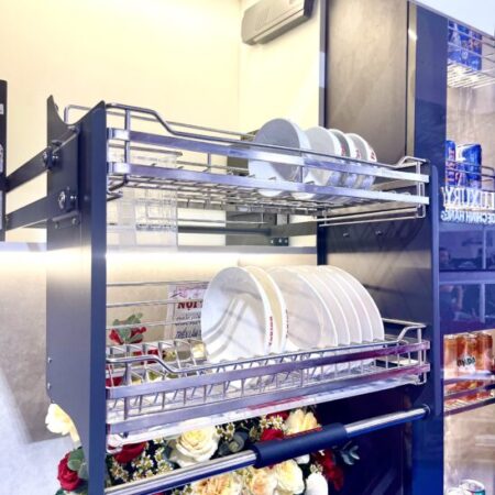 Kệ bát đĩa nâng hạ thông minh hiện đại, cao cấp TaKing