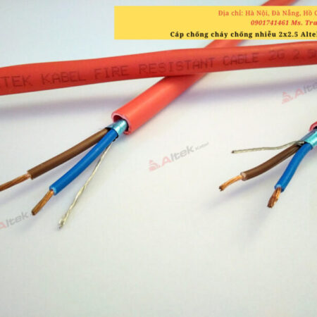 Cáp chống cháy chống nhiễu 2×1.5mm2 Cu/LSZH/Al Foil/LSZH Cáp chống cháy chống nhiễu 2×1.5mm2 Cu/LSZH/Al Foil/LSZH