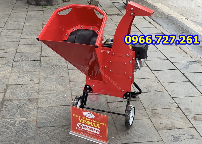 Máy băm cành cây, băm gỗ, băm lá cây chạy xăng di chuyển linh hoạt turbo