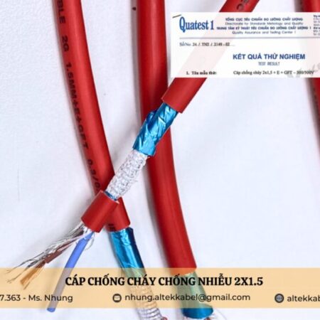 Cáp chống cháy chống nhiễu 2×1.5 Altek Kabel giá ưu đãi, sỉ lẻ toàn quốc