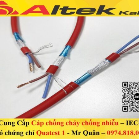 Cáp chống cháy chống nhiễu 2×1.0, 2×1.5, 2×2.5 + E + GFT