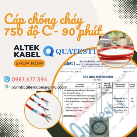 Dây cáp tín hiệu báo cháy chống cháy 2×1.5mm