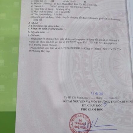 Bán đất biệt thự hướng Bắc DT 10x20m mặt tiền đường số 51 khu dân cư Tên Lửa, Tân Tạo, Bình Tân