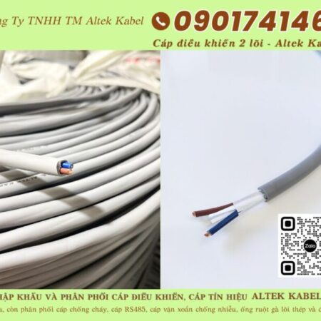 Cáp điều khiển Rvv, Rvvp 2 lõi Hưng Yên, Vĩnh Phúc, Bắc Ninh, Thái Bình