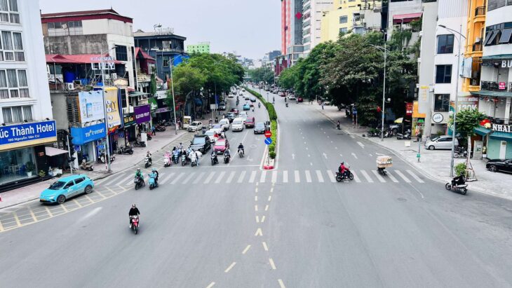 bán mảnh đất mặt phố Hồng Tiến, 108m, mặt tiền 8m, vỉa hè đá bóng, ko dính cầu vượt, full thổ cư