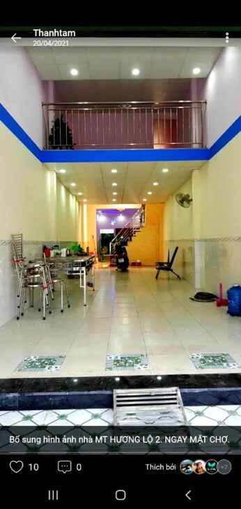 Bán nhà mặt phố Hương lộ 2, Bình Trị Đông, Bình Tân Nhỉnh10 tỷ