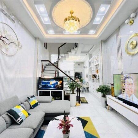 HẺM XE HƠI 4 TẦNG KIÊN CỐ CÁCH 20M RA MẶT TIỀN ĐƯỜNG SỐ 1 P1 GÒ VẤP DT 57M2 GIÁ NHỈNH 6 TỶ