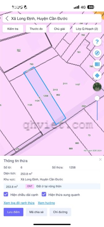 Bán đất thổ cư 248m², Tỉnh lộ 833, Long Định, Cần Đước, Long An – 1.5 tỷ