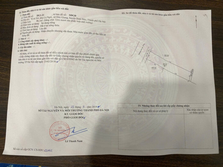 Chính chủ Cần bán 86m2 đất đấu giá Hoài Đức. Sát khu đô thị Nam 32, giá 8,2Tỷ