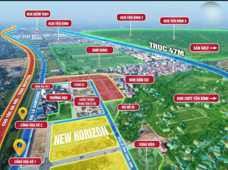 Chỉ từ 2x triệu/m2 có ngay đất nền dự án đẹp nhất thành phố trẻ Phổ Yên – Thái Nguyên, Cạnh cao tốc