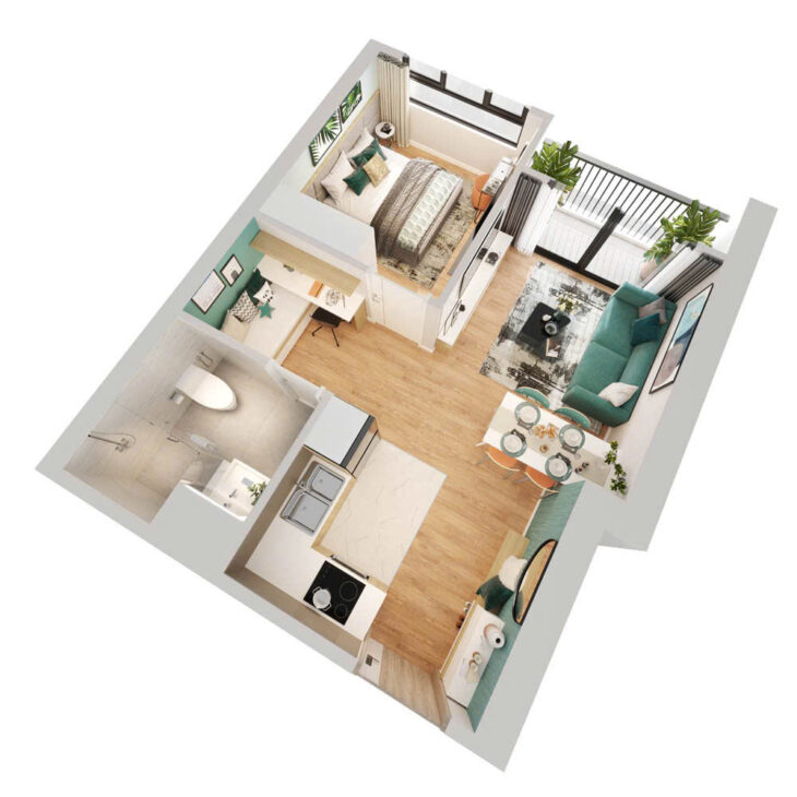 CHÍNH CHỦ BÁN CĂN HỘ 1 NGỦ +1 – 48M2 – VIEW HỒ – GIÁ TỐT 3TỶ2 BAO PHÍ – TÒA I1 VINHOMES SMART CITY