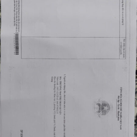 Bán Đất Khu Vực 2,Phường VII,Thành Phố Vị Thanh,Tỉnh Hậu Giang Gia Siêu Rẻ Chỉ 1,2 Tỷ 37m2