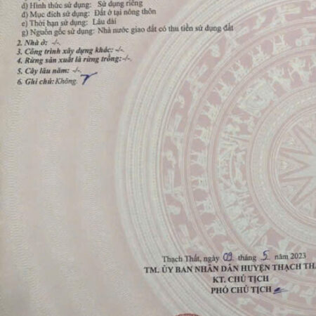 SỞ HỮU NGAY LÔ ĐẤT ĐẤU GIÁ ĐẸP – GIÁ TỐT – Vị Trí Đắc Địa Tại Xã Canh Nâu, Huyện Thạch Thất, TPHN