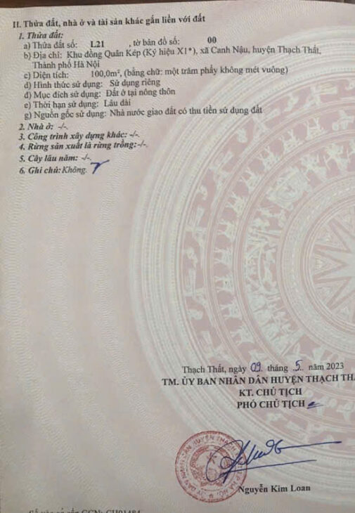 SỞ HỮU NGAY LÔ ĐẤT ĐẤU GIÁ ĐẸP – GIÁ TỐT – Vị Trí Đắc Địa Tại Xã Canh Nâu, Huyện Thạch Thất, TPHN