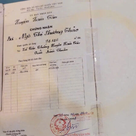 BÁN ĐẤT ĐẸP CHÍNH CHỦ – GIÁ Tốt – Vị Trí Tại : Xã Tân Thắng – Huyện Hàm Tân – Tỉnh Bình Thuận