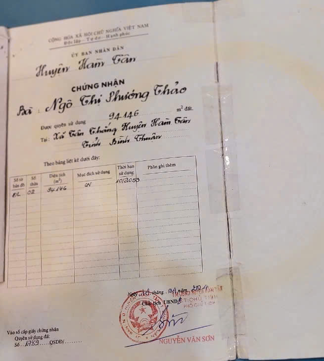 BÁN ĐẤT ĐẸP CHÍNH CHỦ – GIÁ Tốt – Vị Trí Tại : Xã Tân Thắng – Huyện Hàm Tân – Tỉnh Bình Thuận