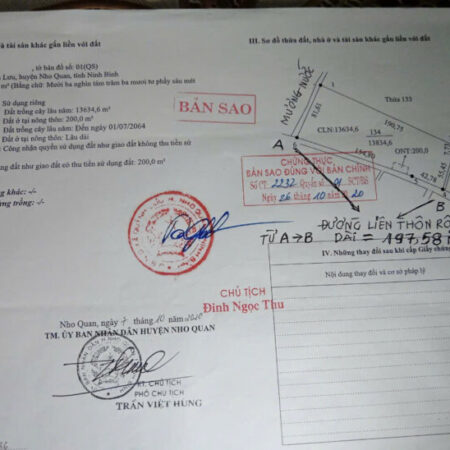 Cần Bán Nhanh Lô Đất Xã Quỳnh Lưu Huyện Nho Quan, Ninh Bình