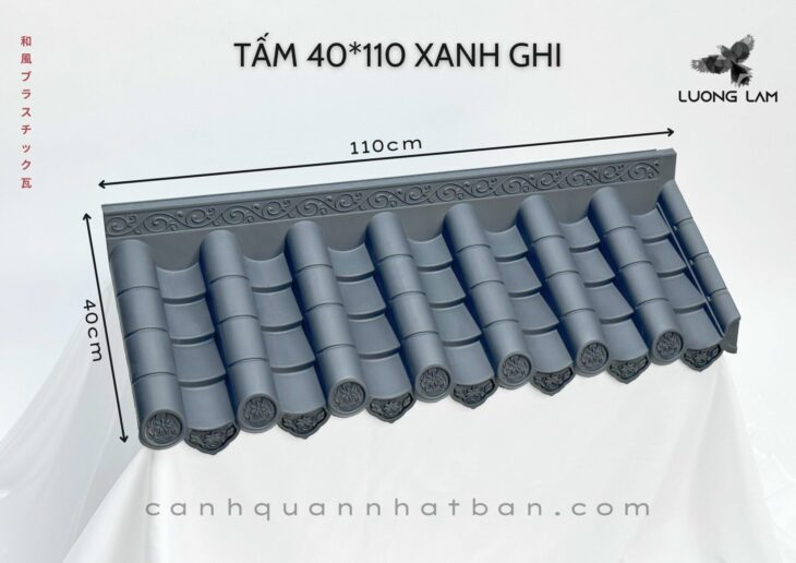 Ngói nhựa âm dương Nhật Bản nhập khẩu chính hãng đủ kích thước