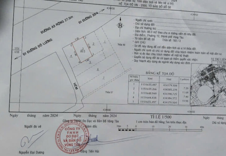 ĐẤT ĐẸP CHÍNH CHỦ – GIÁ Tốt – Vị Trí Tại : Phường 12 – Thành Phố Vũng Tàu – Tỉnh Bà Rịa Vũng Tàu