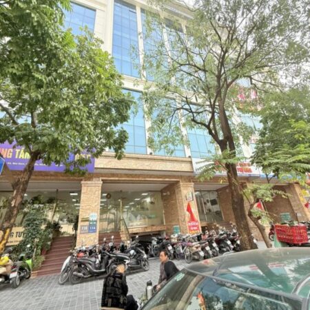 TÒA VĂN PHÒNG-Mặt phố Trần Vỹ (Lê Đức Thọ) 136m2/ 9T Thang máy, MT 6.5m – 78 Tỷ