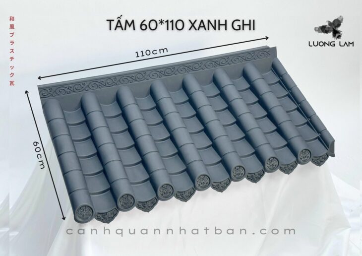 Ngói nhựa âm dương Nhật Bản nhập khẩu chính hãng đủ kích thước